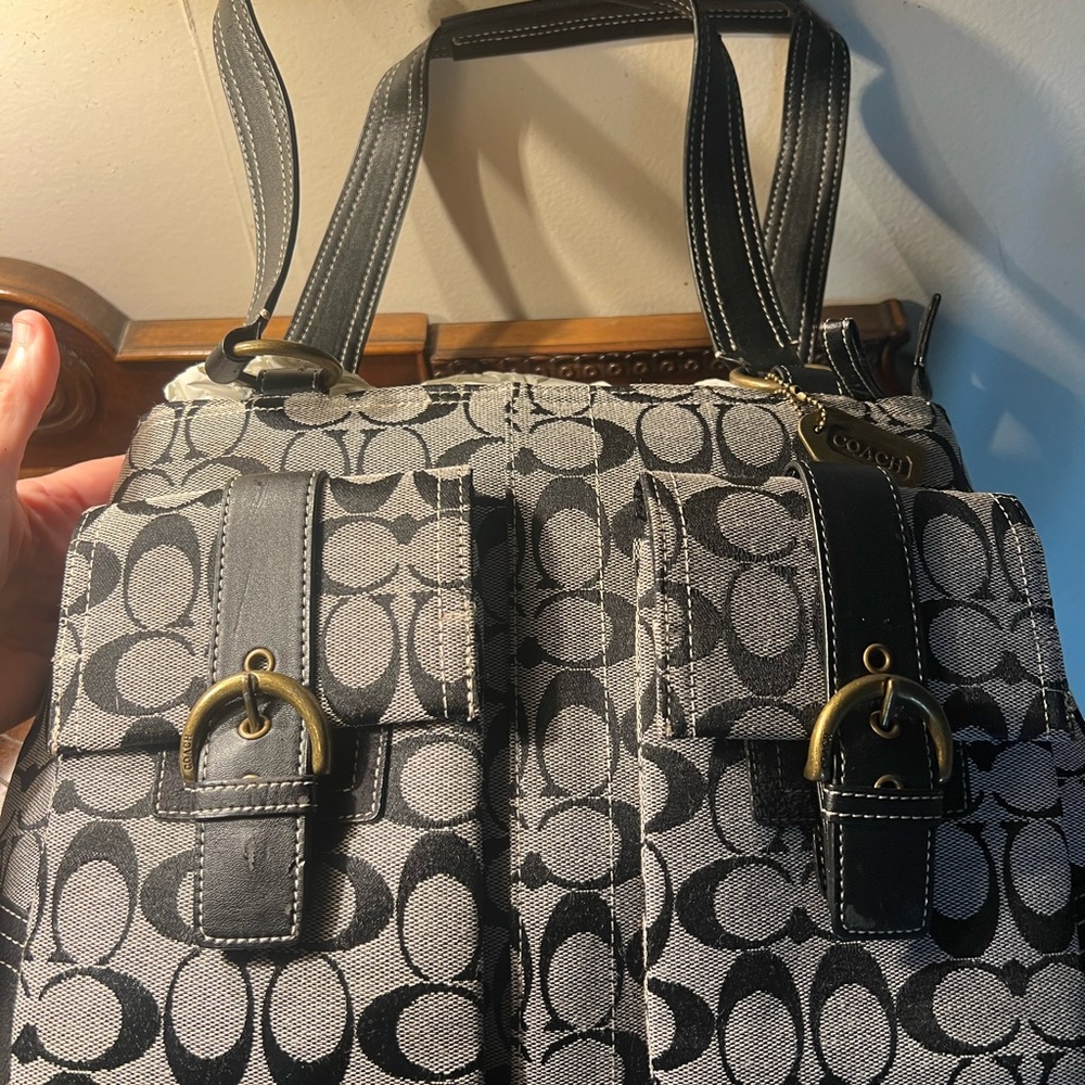 Vintage Coach SoHo Signature Double bucket purse